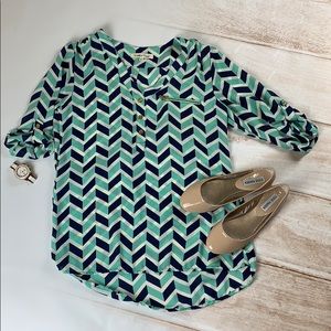 Wishful park chevron top size medium